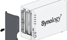 SynologyNAS硬盘安装示意图